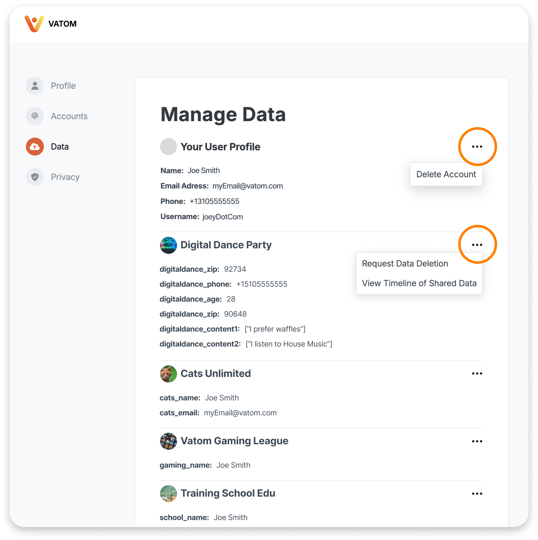 Account Data