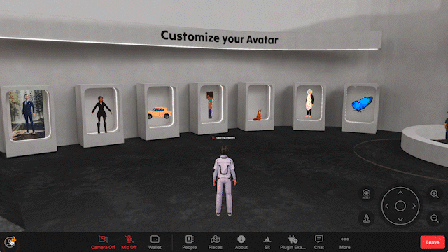 Customize your Avatar from within the Vatom Space