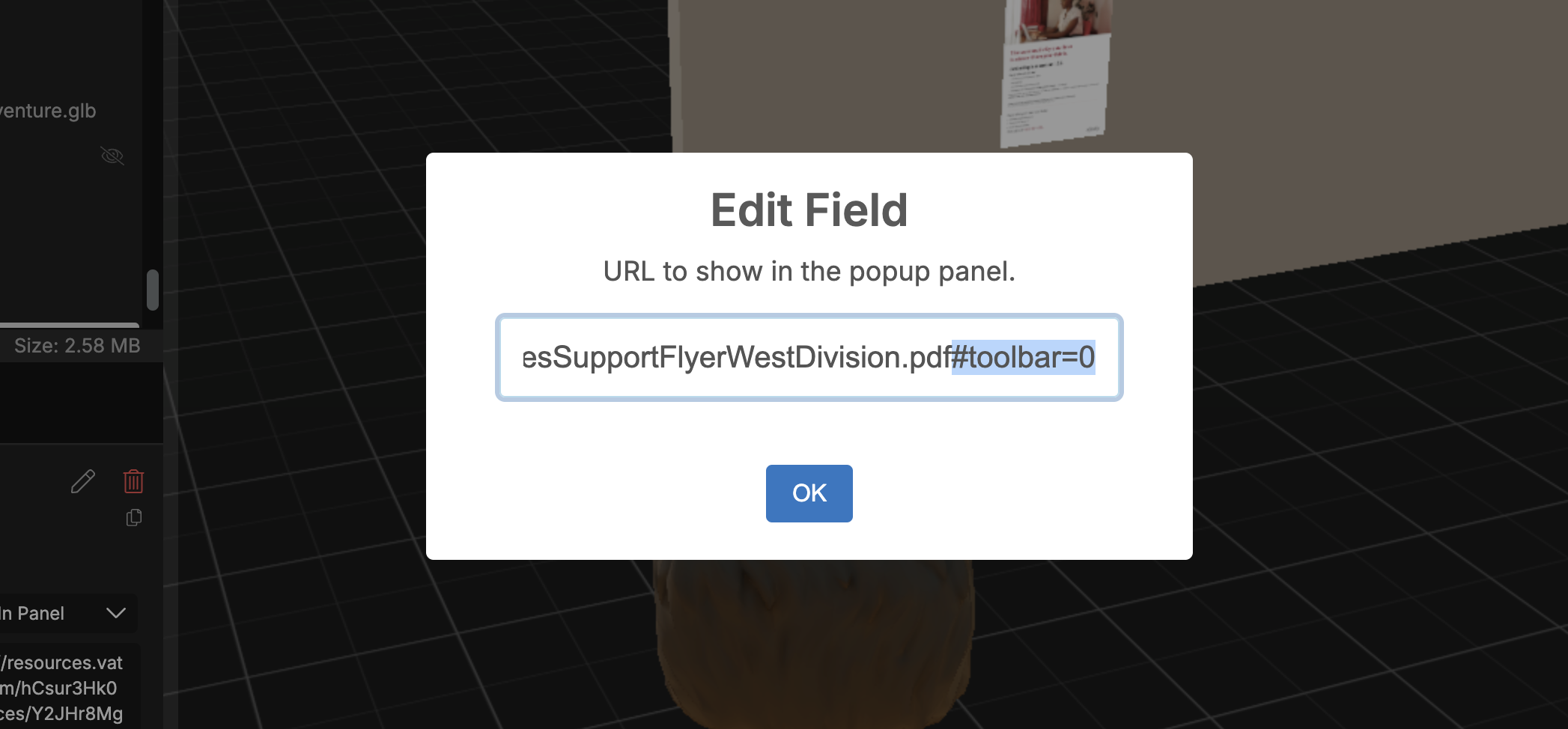 Embed PDF in Vatom Spaces