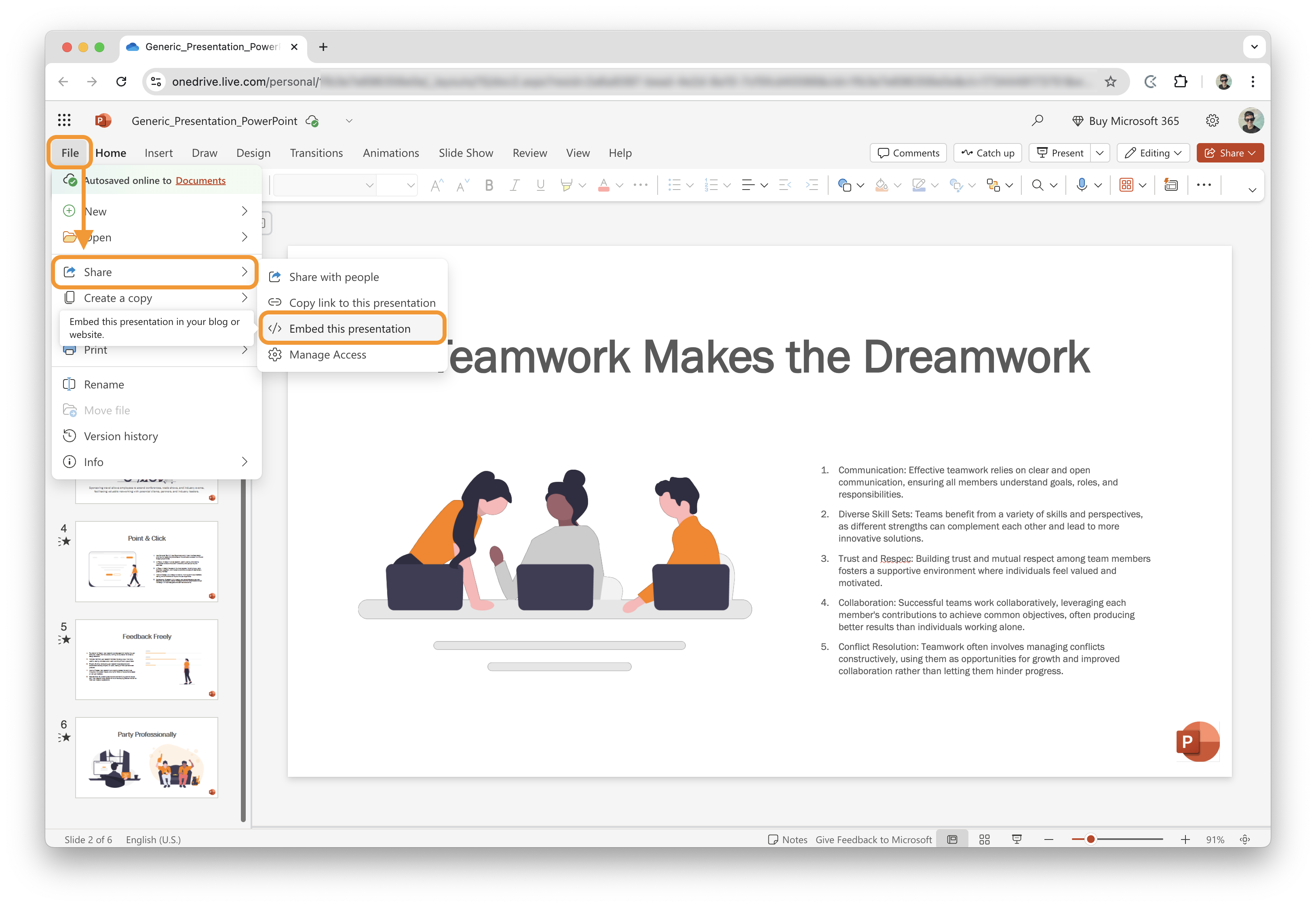 Embed Powerpoint in Vatom Spaces