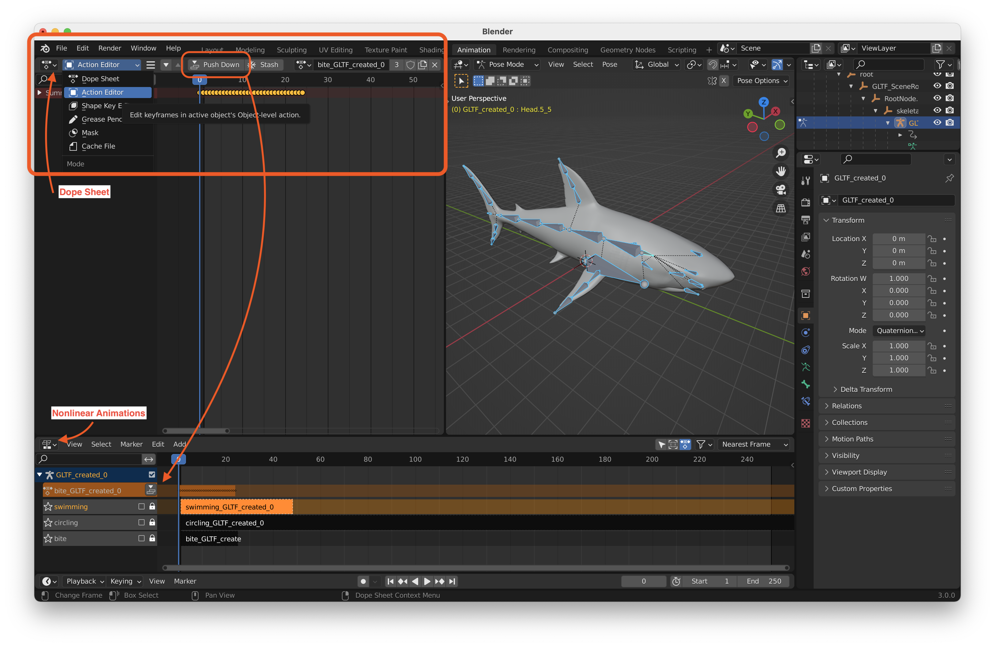 Blender rigging series No. 3 - Rigging a shark 